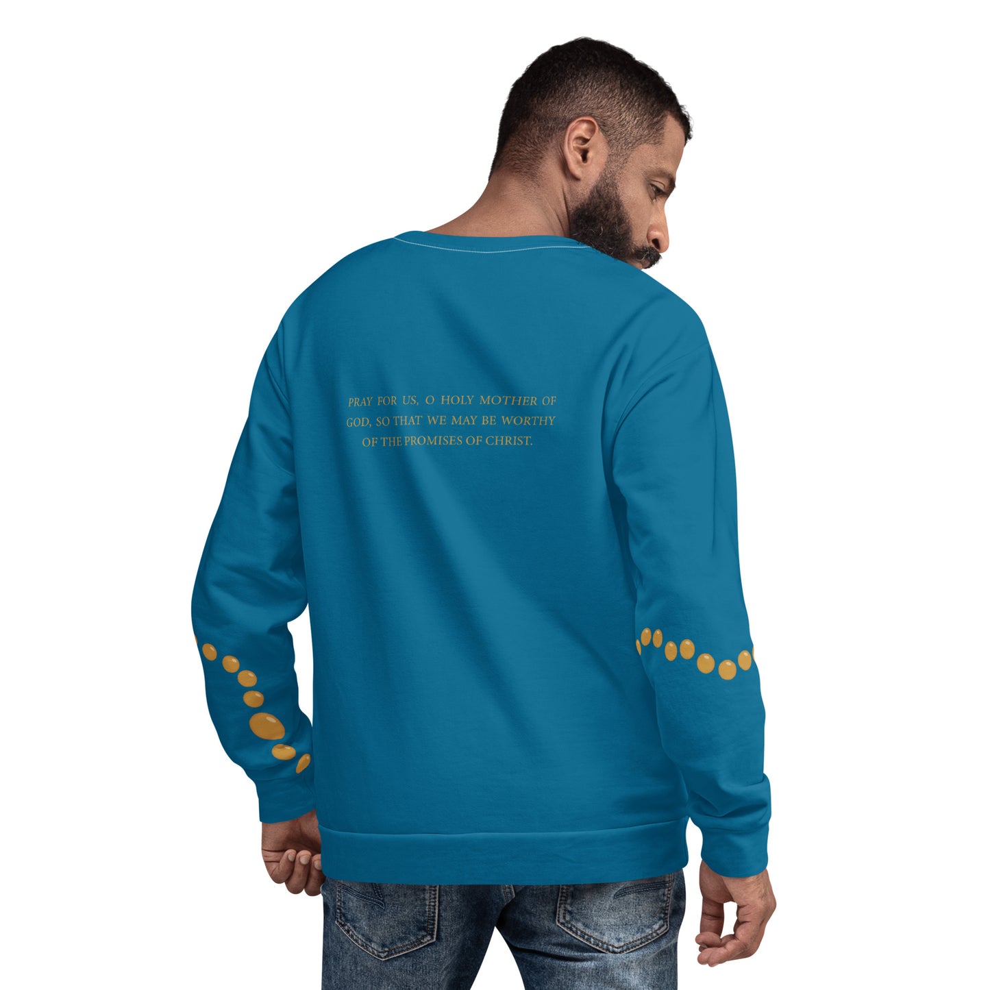 "Wrapped in My Rosary" - Unisex All-Over Sweatshirt