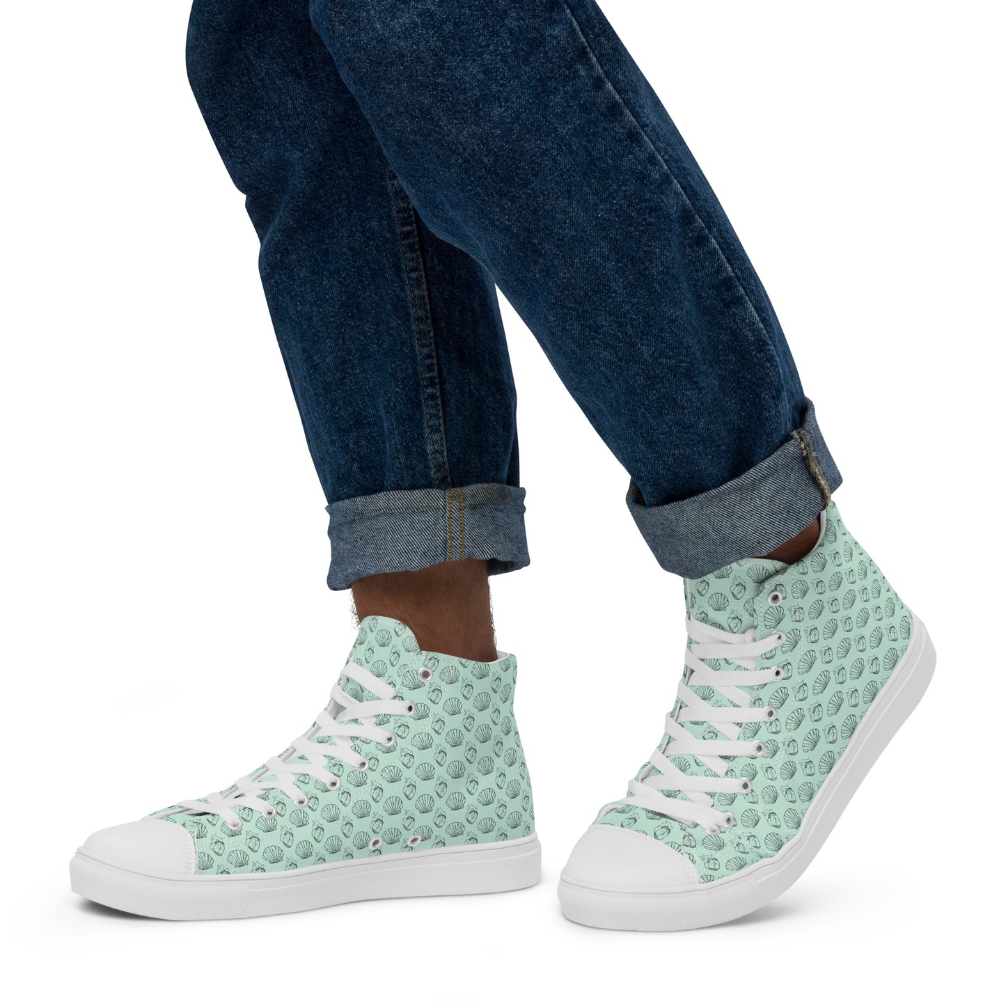 Walking with the Saints | St. Augustine of Hippo—Men’s high top canvas shoes