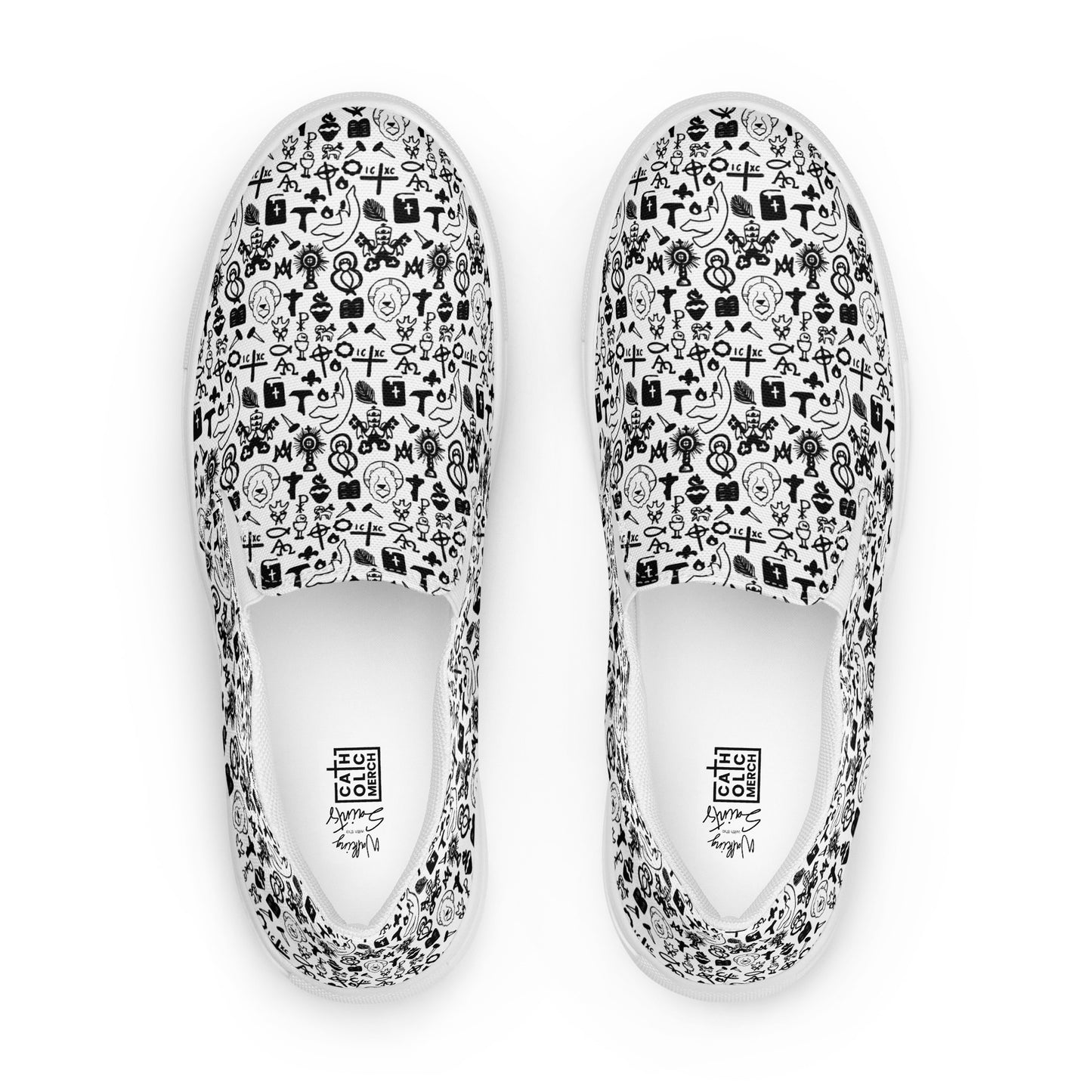 "Walking with the Saints | Uber Catholic" - Men’s Slip-Ons
