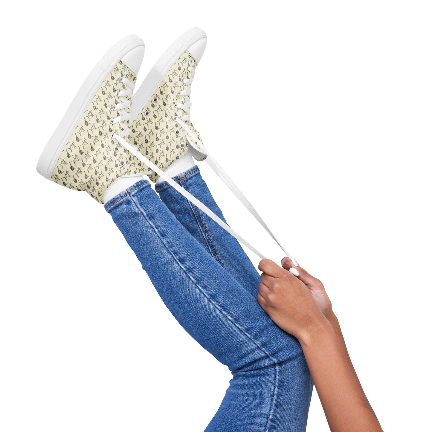 Walking with the Saints | St. John the Baptist—Women’s high top canvas shoes