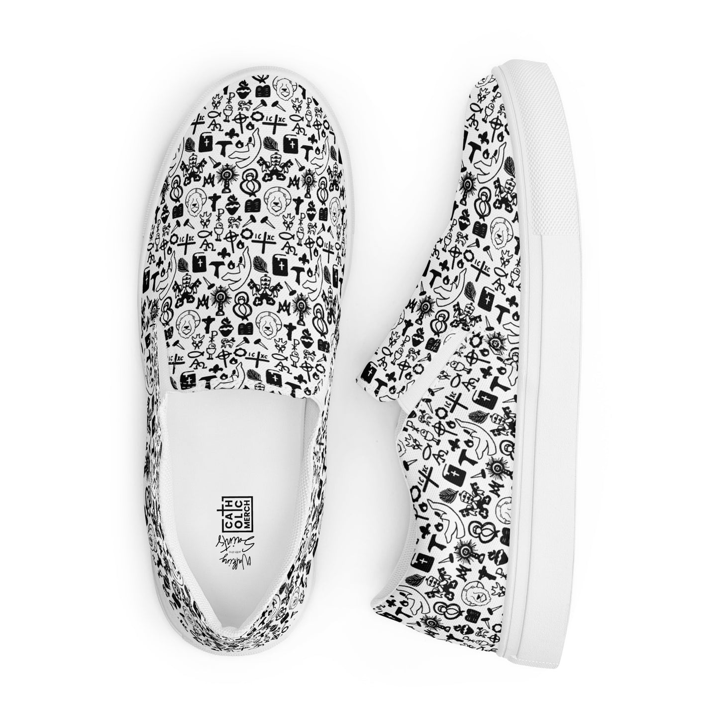 "Walking with the Saints | Uber Catholic" - Women’s Slip-Ons