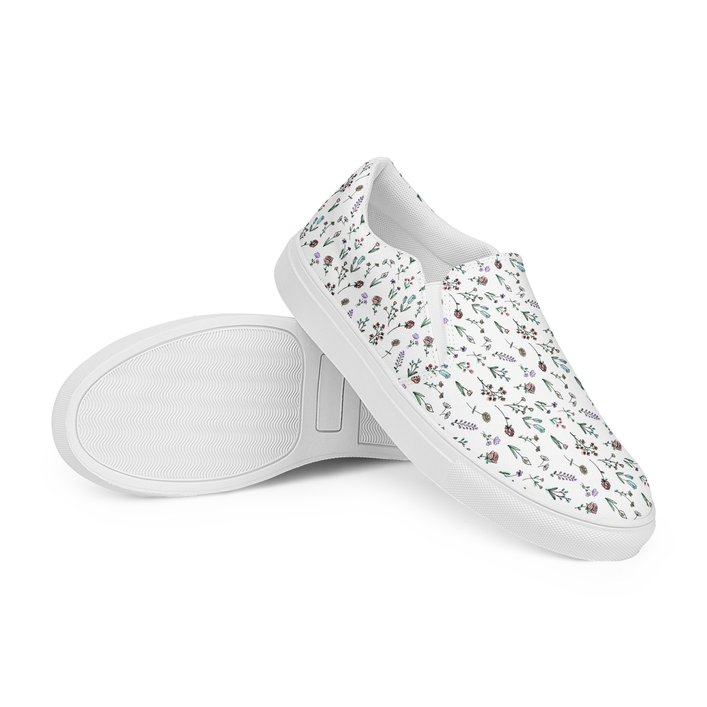 "Walking with the Saints | Little Field of Flowers"—Men’s Slip-Ons