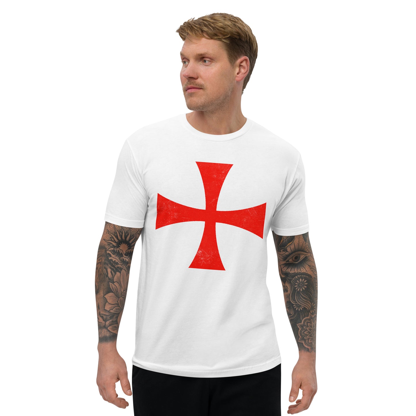 "Battle Worn Templar Cross" - Premium Tee