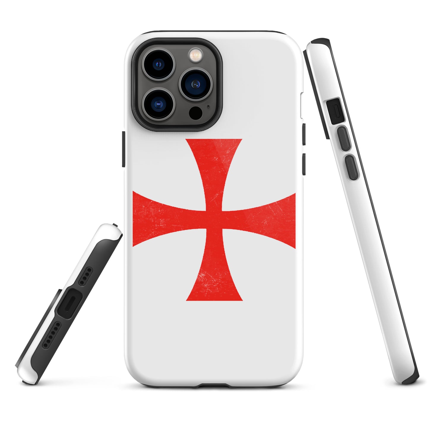 "Battleworn Templar Cross" - iPhone case