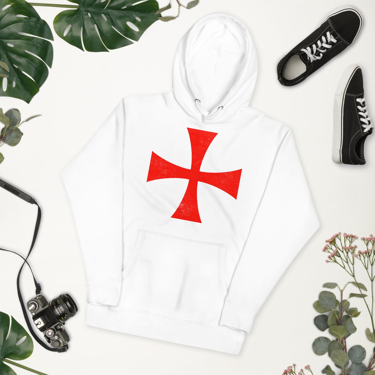 "Battle Worn Templar Cross" - Hoodie