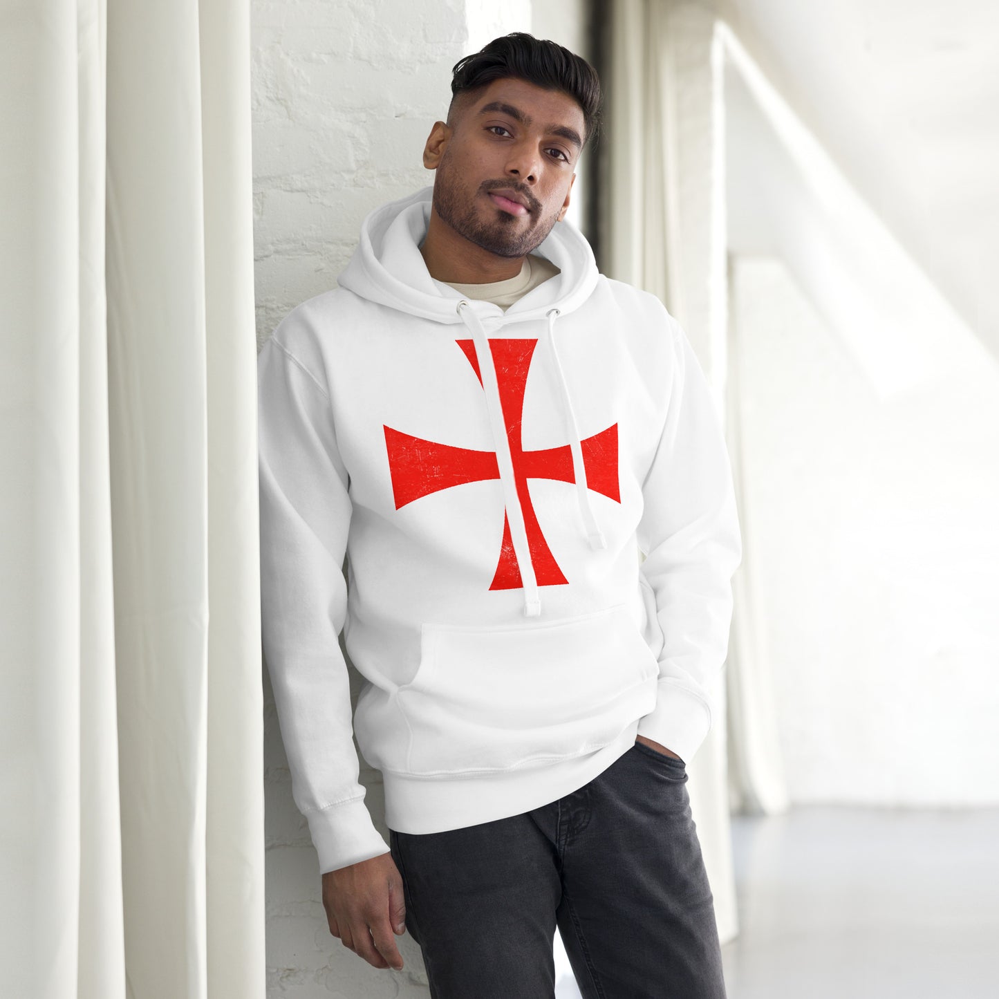 "Battle Worn Templar Cross" - Hoodie