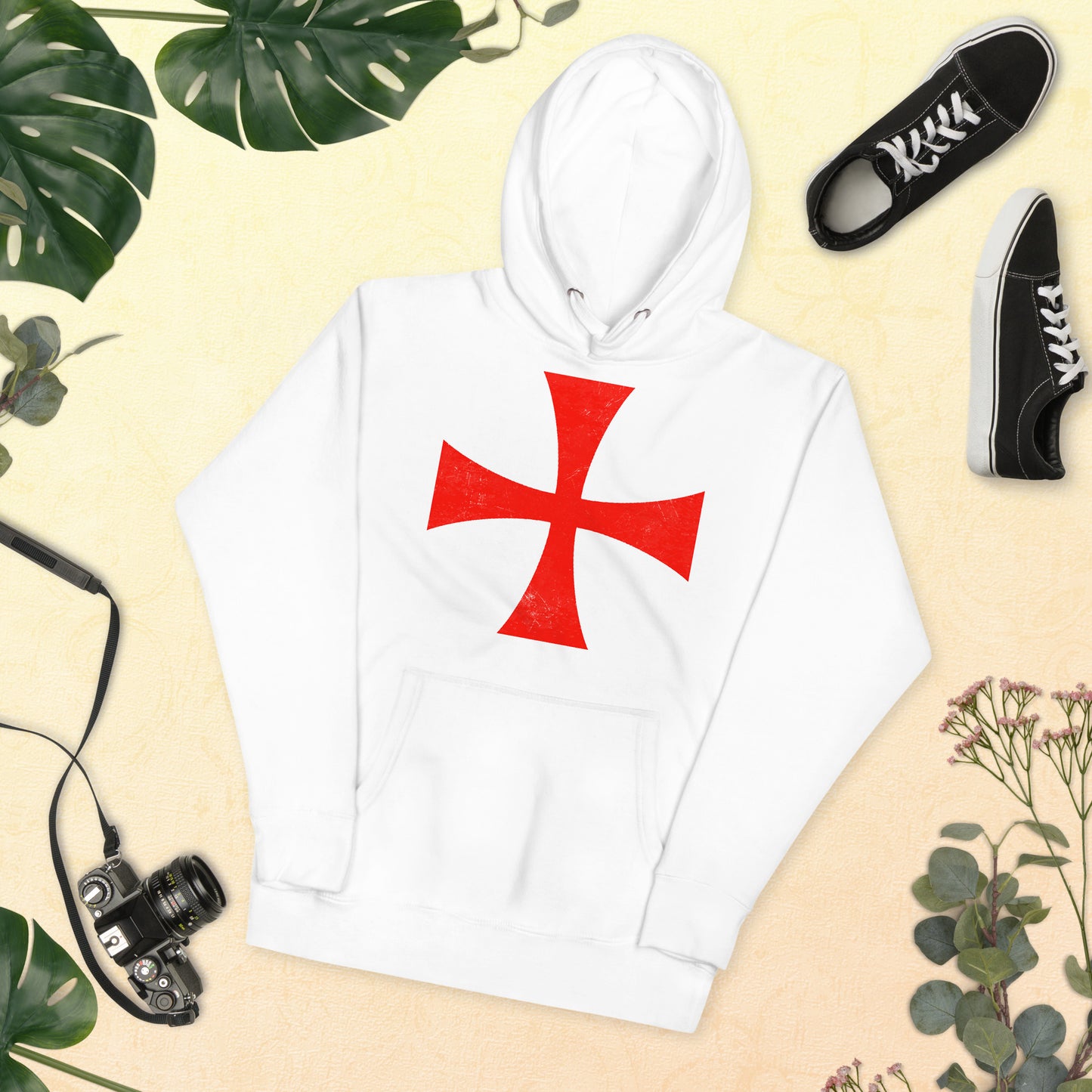 "Battle Worn Templar Cross" - Hoodie