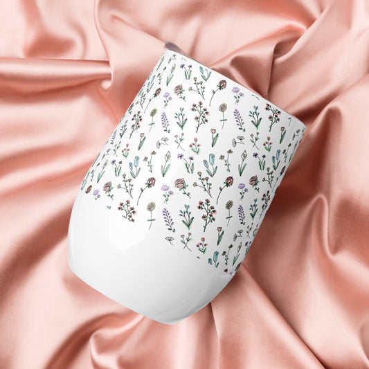 "Little Field of Flowers" - Wine tumbler