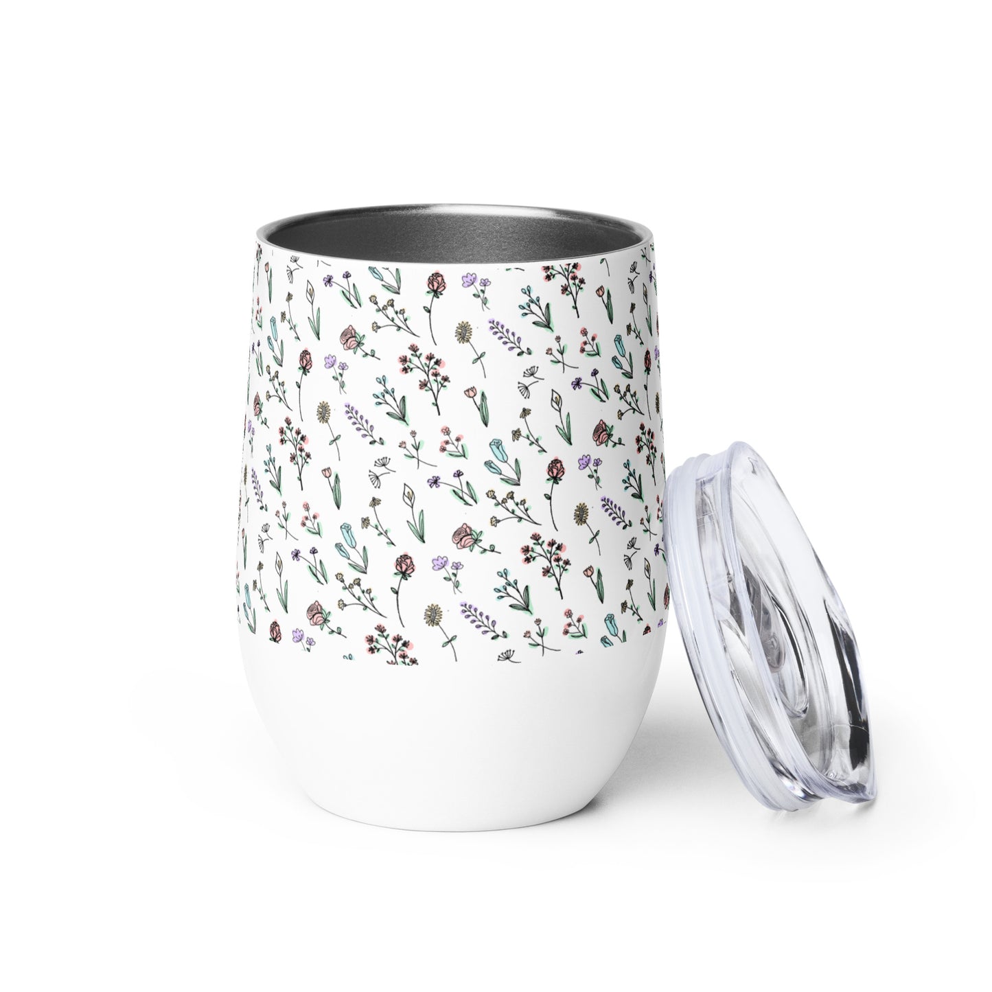 "Little Field of Flowers" - Wine tumbler