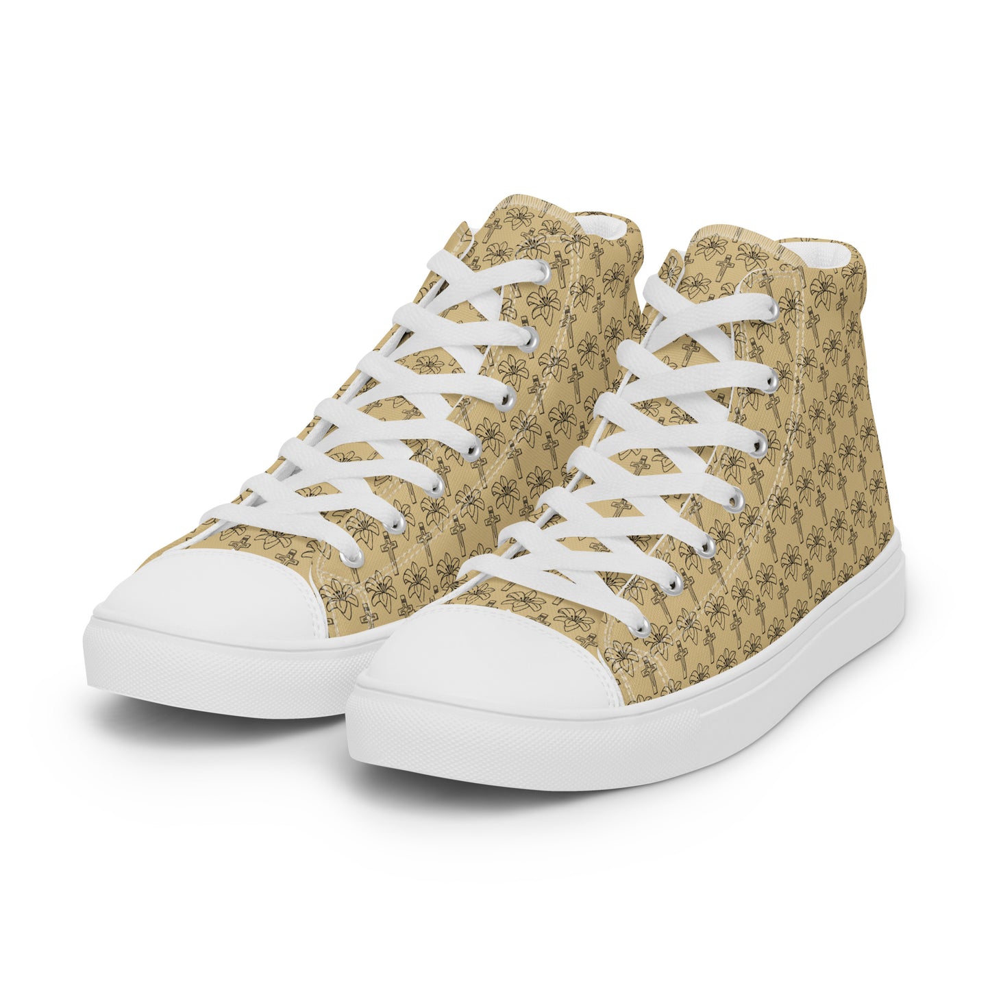 Walking with the Saints | St. Catherine of Siena—Men’s high top canvas shoes