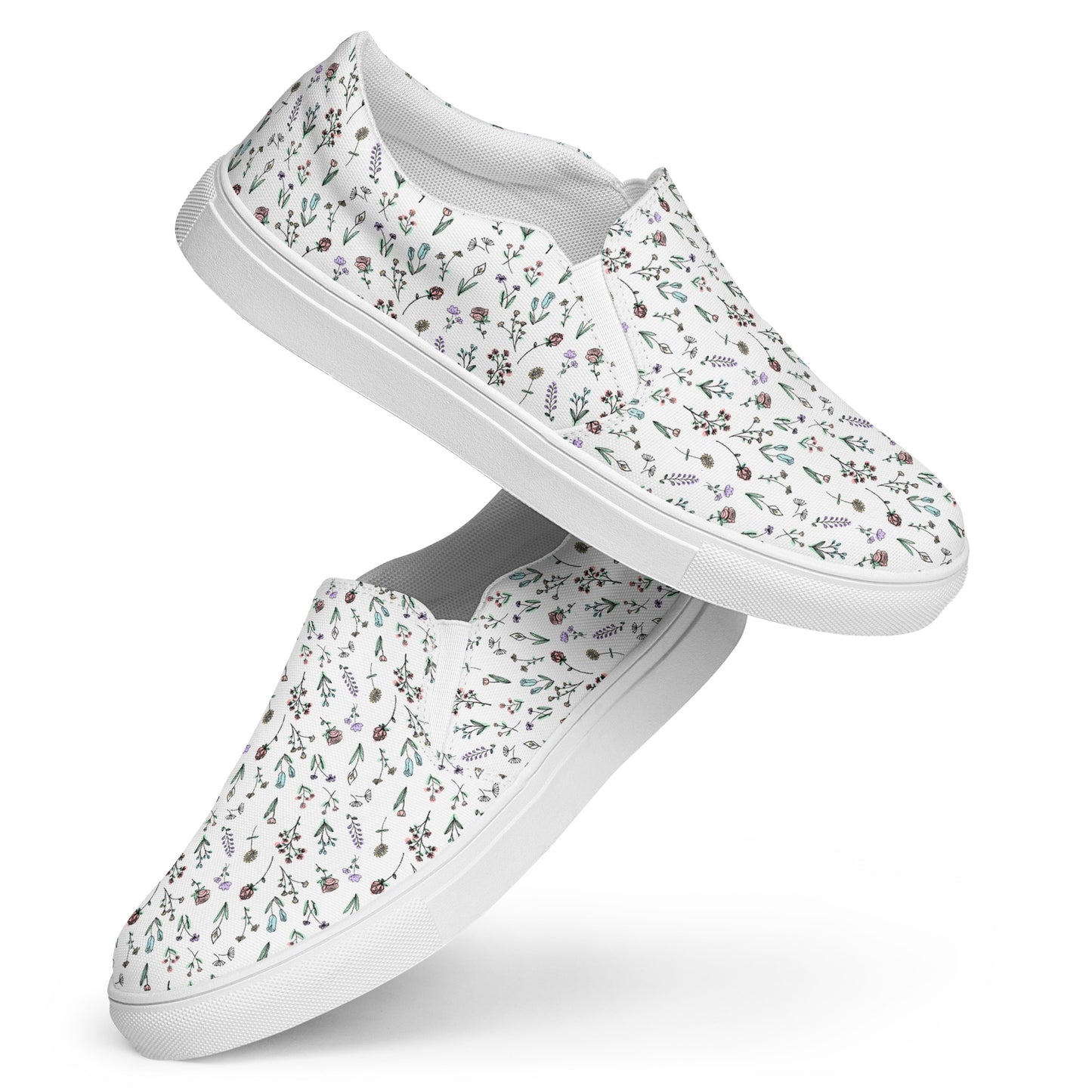 "Walking with the Saints | Little Field of Flowers"—Men’s Slip-Ons