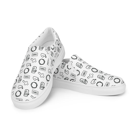 "Walking with the Saints | Sorrowful Mysteries" – Men's Slip-On's