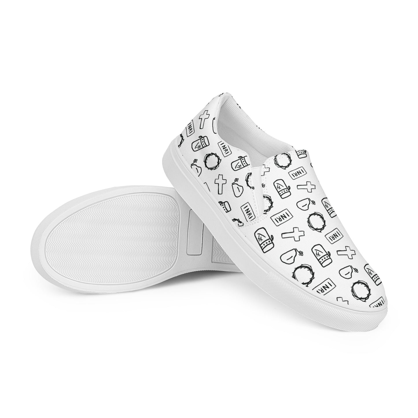 "Walking with the Saints | Sorrowful Mysteries" – Men's Slip-On's