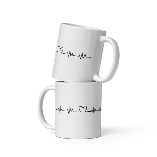 "Jesus AND Coffee | Heartbeat" - White Mug