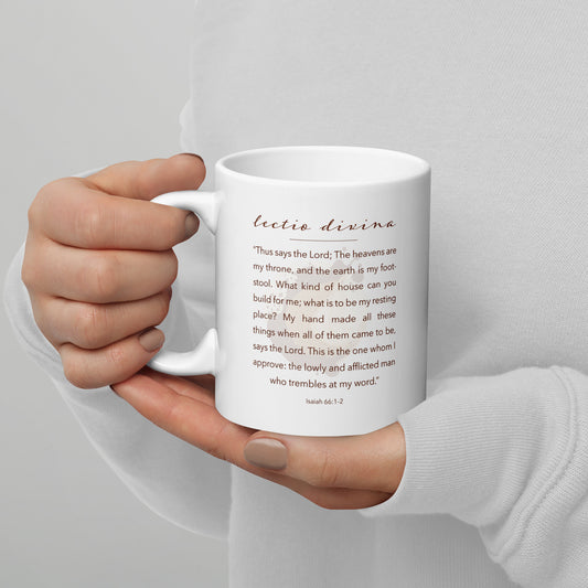 "Jesus AND Coffee | Isaiah 66:1–2" - White Mug