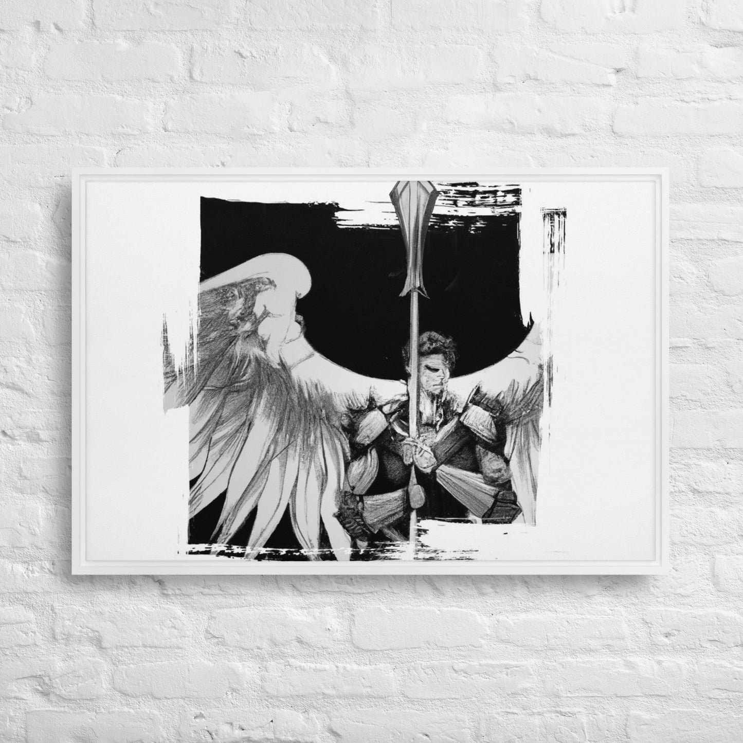 "St. Michael the Archangel" - Framed canvas