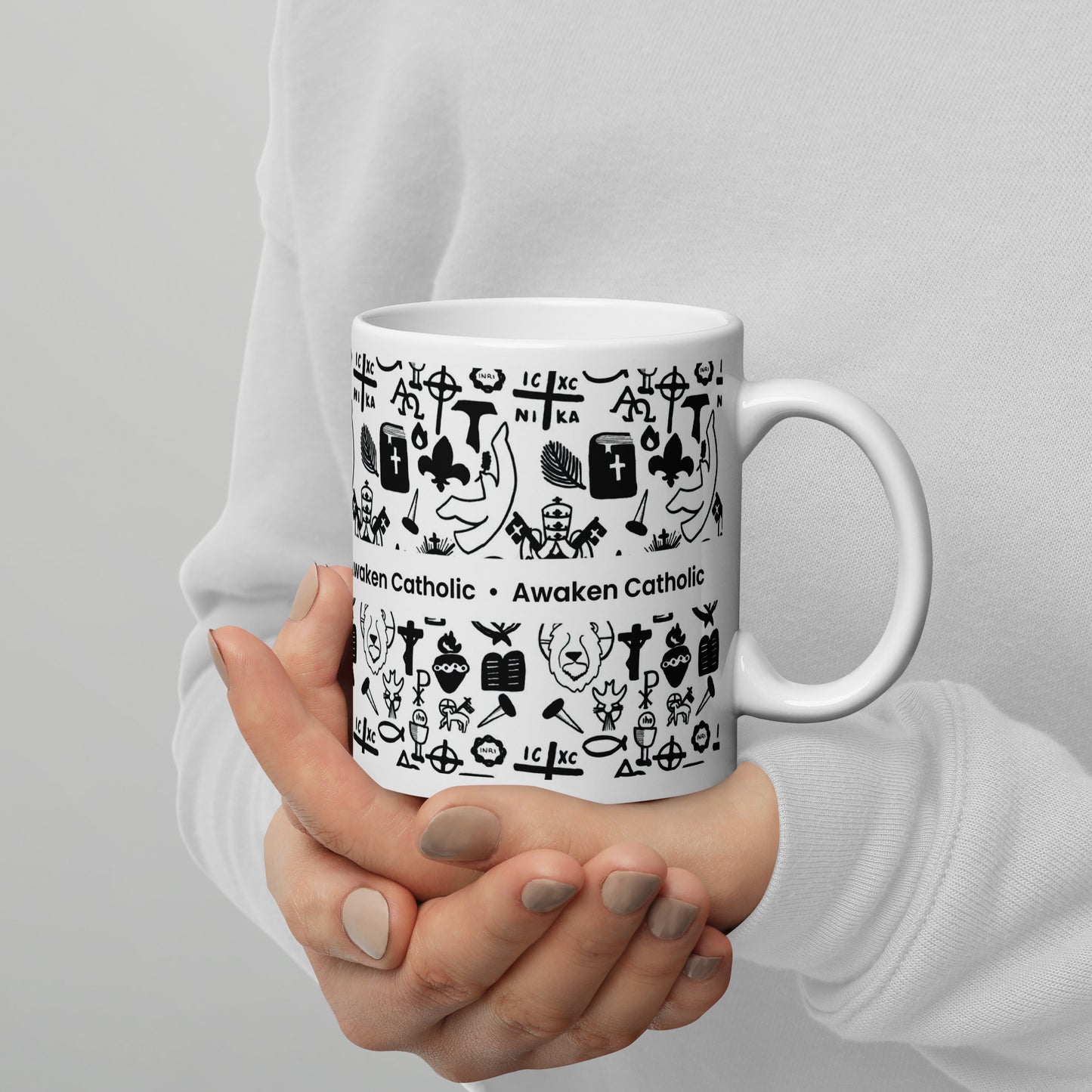 "UBER" Catholic - White Glossy Mug
